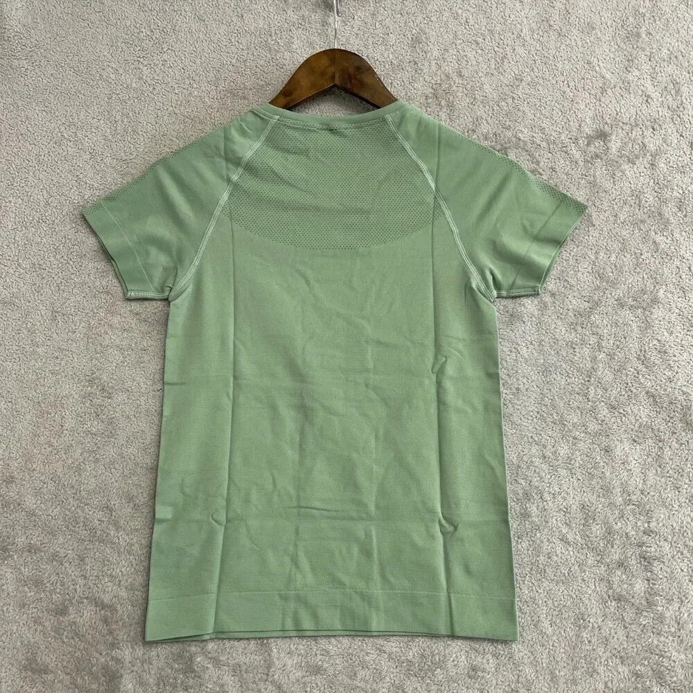 Mondetta Women's XS Fitted Active Seamless Short Sleeve T-Shirt Green N0948